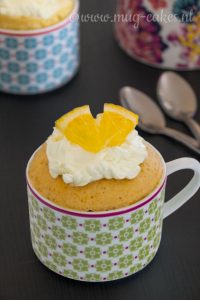 Frisse Sinaasappel Mug Cake met Mascarpone